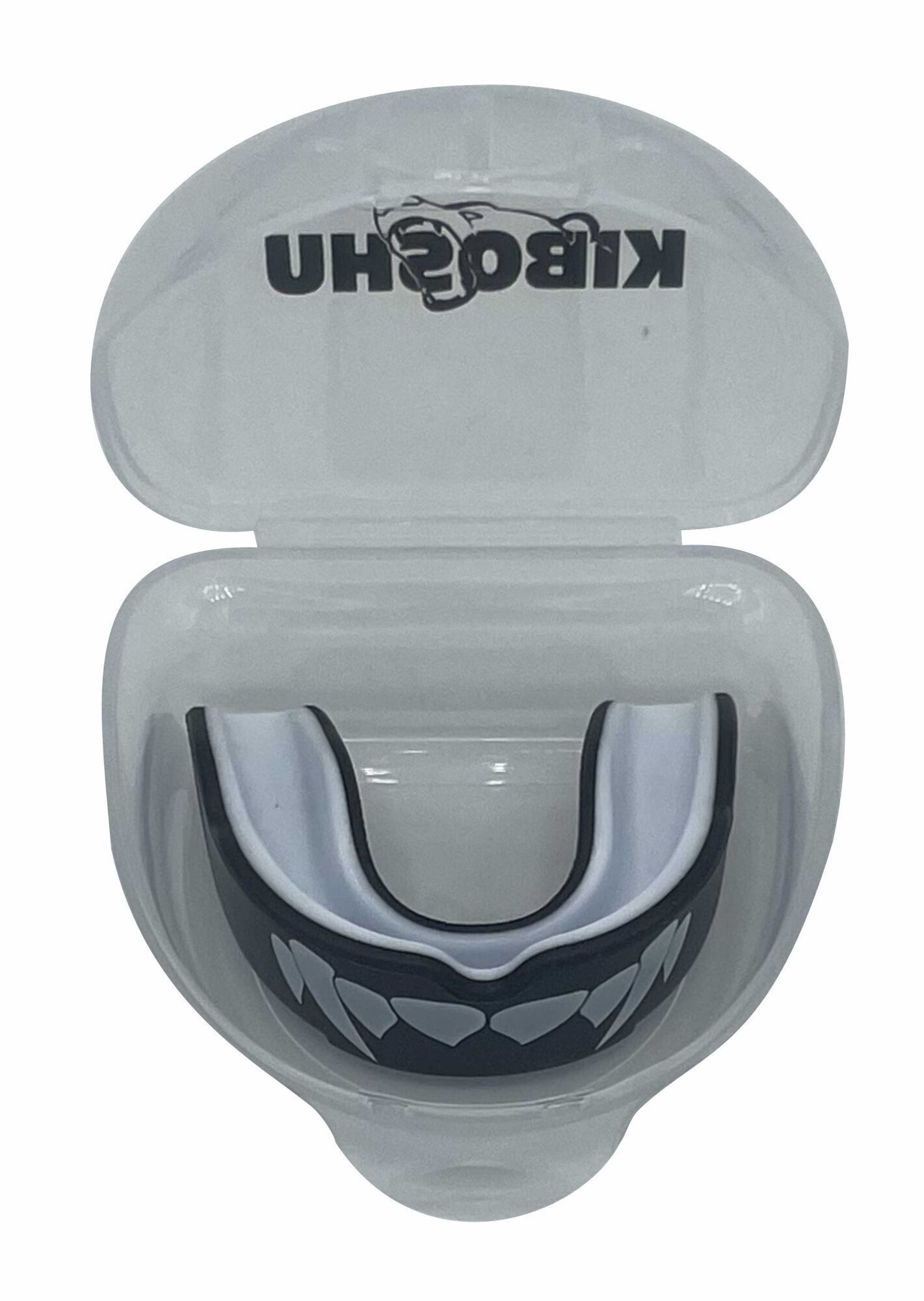 44-11 Kiboshu Капа одночелюстная Детская Two-layer with teeth/Черный/Силикон - Kiboshu