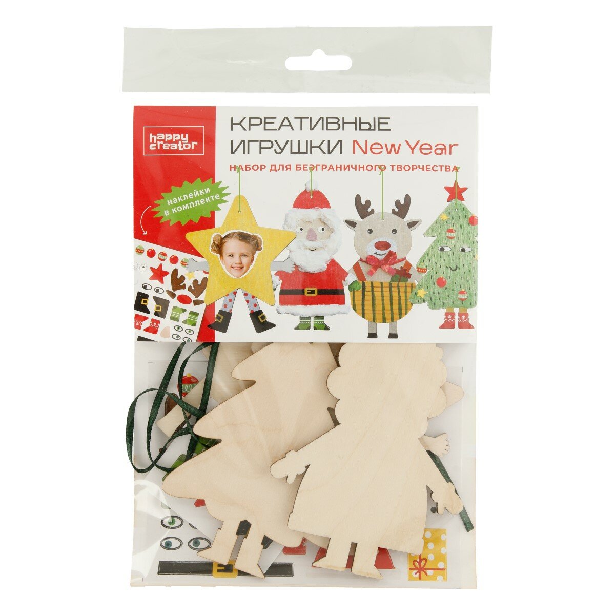 HappyLine HappyCreator Набор для творчества Креативные игрушки 16.5 х 25 х 2 см из дерева 83436