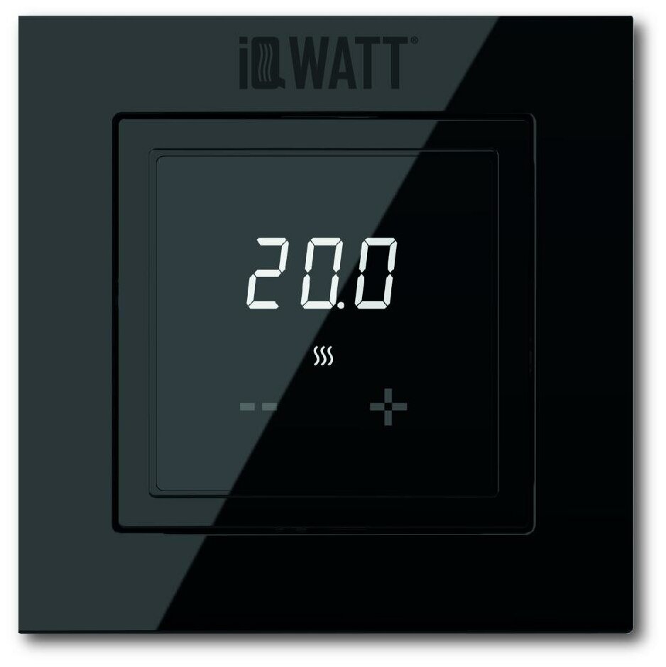 Электронный термостат IQ THERMOSTAT D black (подходит в любую квадратную рамку другой ЭУИ)