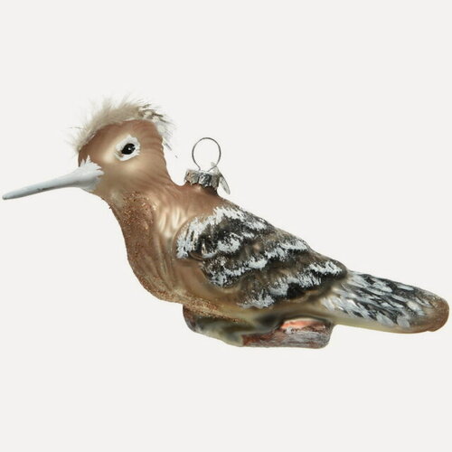 Изображение товара Стеклянная елочная игрушка Птичка Элиот 14 см, подвеска, Kaemingk (Кейминг), 120520