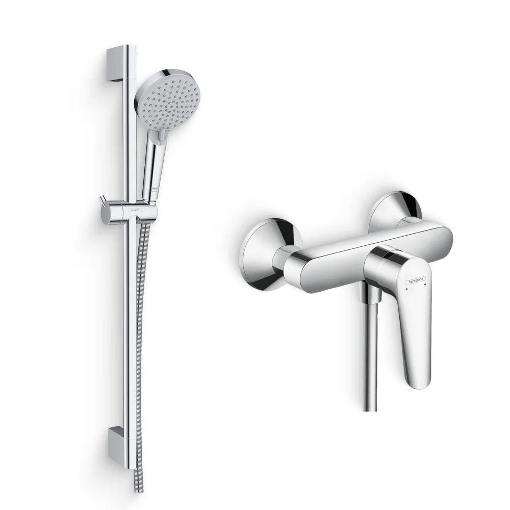 Душевой комплект Смеситель для душа Hansgrohe Logis E 71602000 / Гарнитур Vernis Blend 26275000 хром