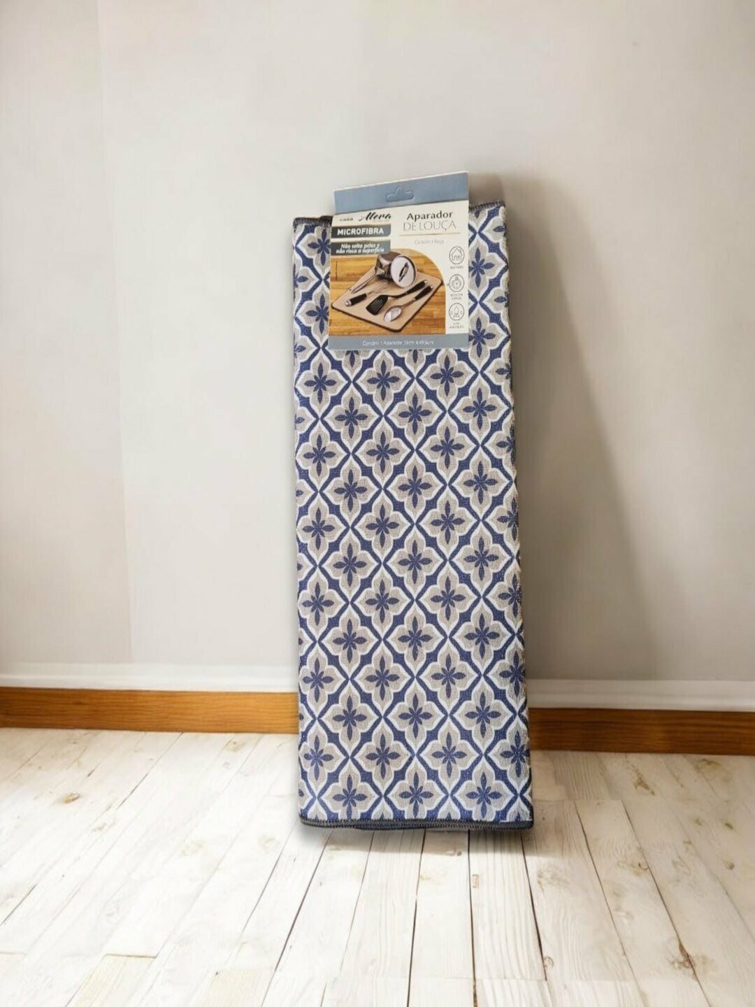 Коврик для сушки посуды "cool grey", длина 90 см, экологичный