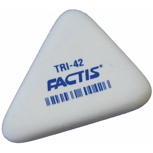 FACTIS Ластик FACTIS TRI 42 (Испания), 45х35х8 мм, белый, треугольный, PMFTRI42