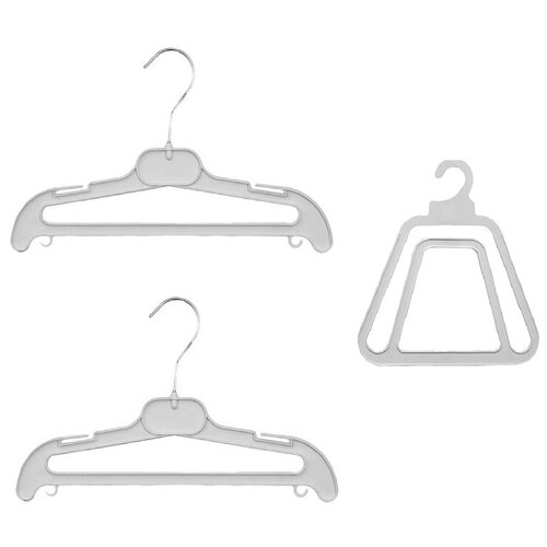 Вешалки Valexa набор (шапочная ВШ-1 1 шт 270мм + для детской одежды ВС-10 2 шт 335мм х 8мм) белые