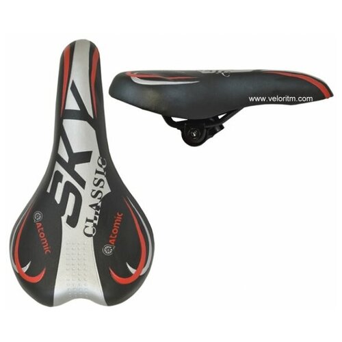 фото Седло спортивное saddle 3026 245х170 мм черный/серебристый надпись sky