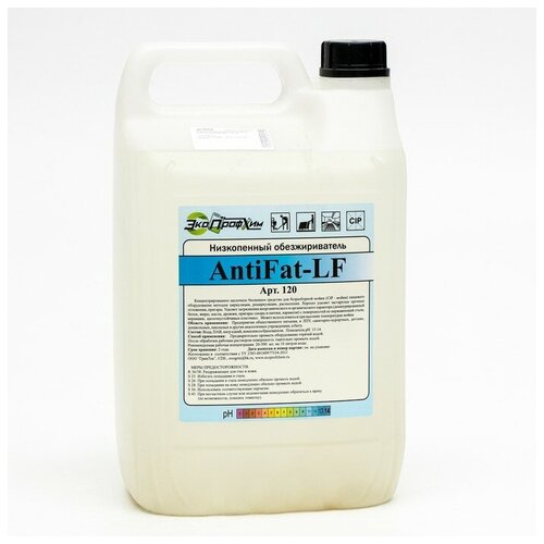 Ecoprofchem Концентрированное щелочное беспенное средство AntiFat-LF, обезжиривающее 5 л