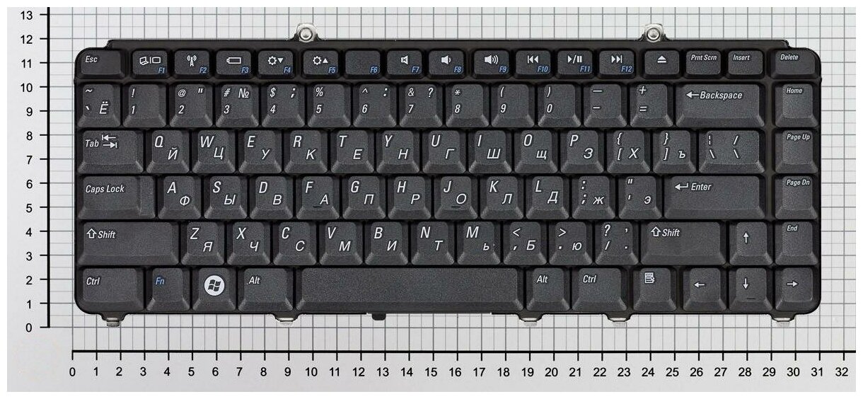 Клавиатура для ноутбука Dell 9JN9382K0R черная