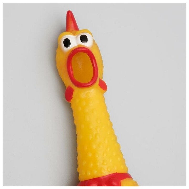 Игрушка резиновая пищащая "Задумчивая курица" для собак, 28 см (1 шт.) - фотография № 2