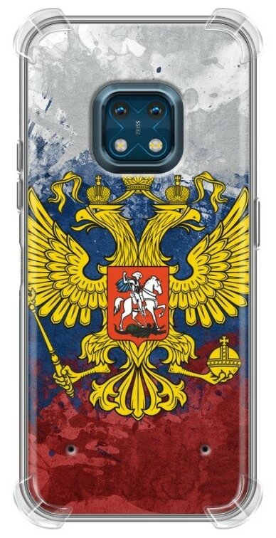 Дизайнерский силиконовый с усиленными углами чехол для Nokia XR20 Российский флаг