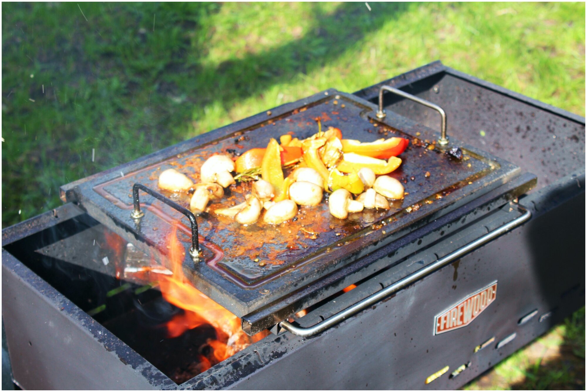 Каменный гриль "этна" BBQ 400х300мм. Комплект для жарки на открытом огне. - фотография № 4