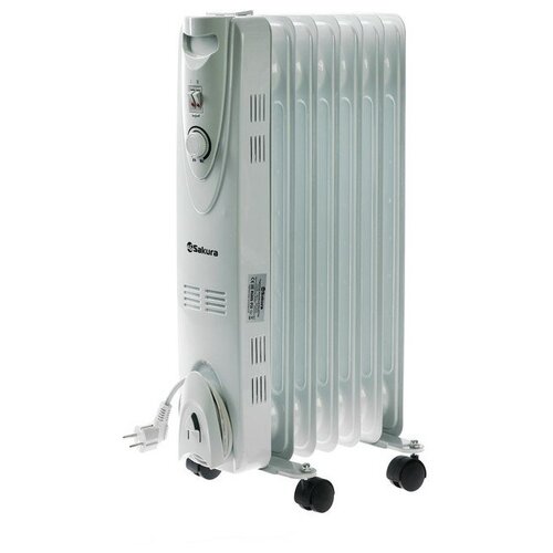 Обогреватель Sakura SA-0377G масляный 1500 Вт 7 секций белый 982700₽