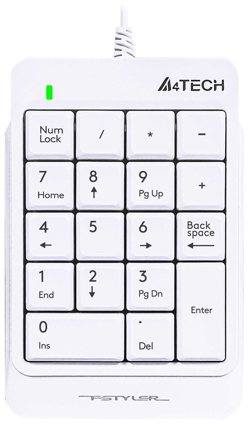 Числовой блок A4 Fstyler FK13P белый USB slim для ноутбука