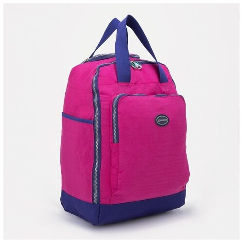 фото Сумка дорожная на молнии, отдел для обуви, наружный карман, цвет малиновый нет бренда