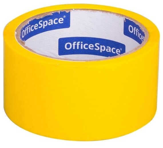 Клейкая лента упаковочная Officespace 48 мм х 40 м, 45 мкм, желтая