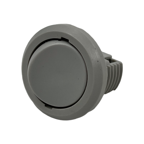 Выключатель кнопочный мебельный врезной, d21мм, 10А, серый