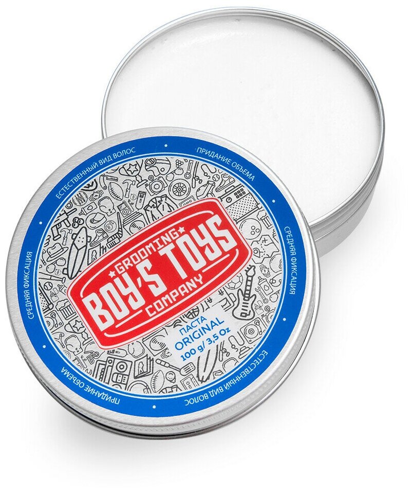 Boys Toys Паста для укладки волос средней фиксации с низким уровнем блеска Original Defining Matte Paste, 100 мл (Boys Toys, ) - фото №3