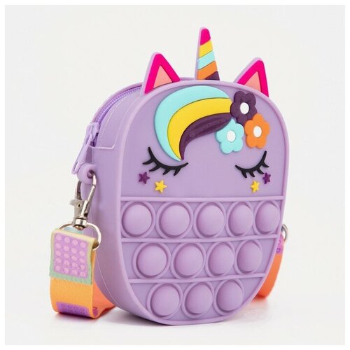 фото Сумка детская на молнии, цвет сиреневый нет бренда