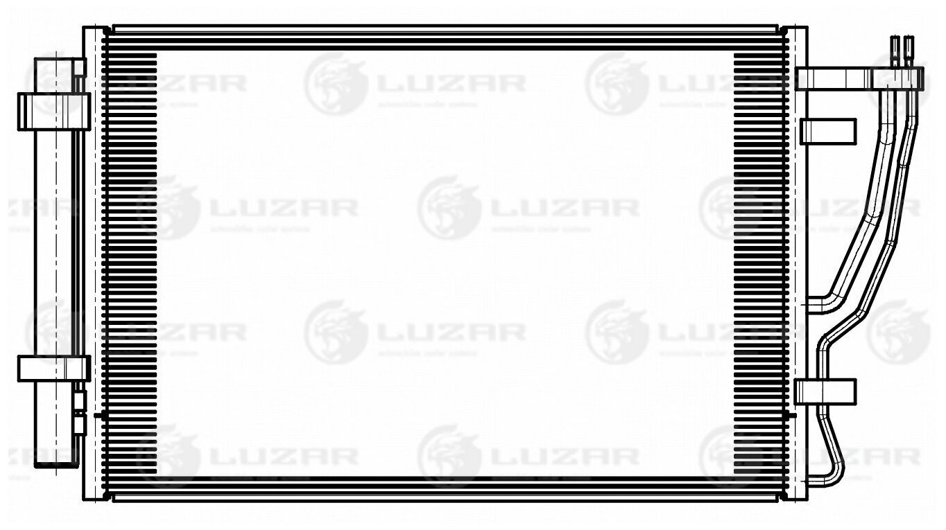 Радиатор кондиционера для автомобилей Cerato (09-) LUZAR - фото №6