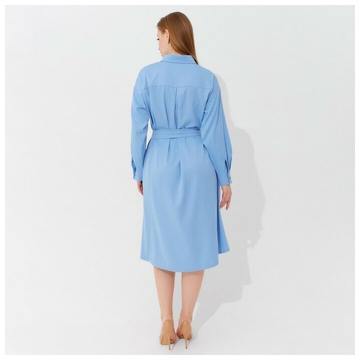 Платье женское Minaku: Casual collection, цвет голубой, размер 50 7690857 . - фотография № 13