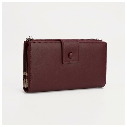 фото Кошелёк на кнопке, цвет бордовый бренд ко
