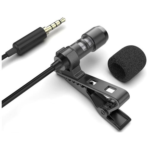 Микрофон FIFINE С2 (чёрный, клипса, jack 3.5mm 4pole, 20Hz-16kHz, 2.2? 1kHz, S/N 60dB, удлинитель 2.0 м)