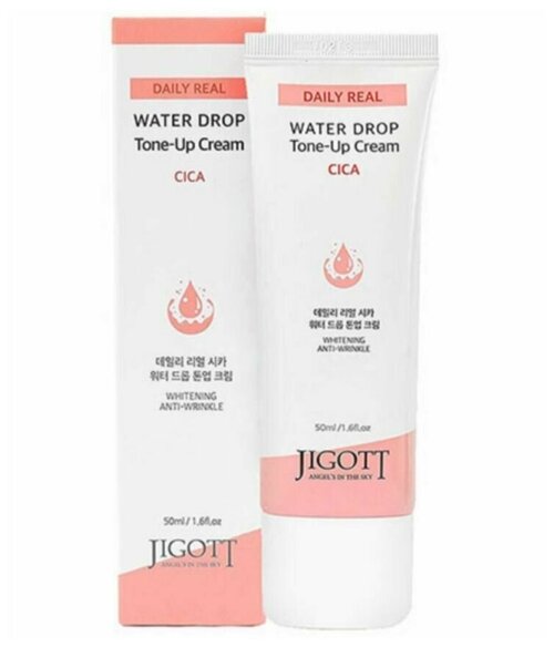 Крем для лица увлажняющий с центеллой азиатской Jigott Daily Real Cica Water Drop Tone Up Cream, 50 мл