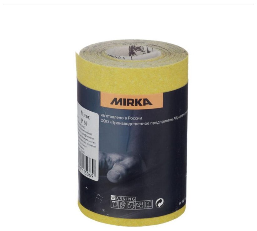 Шкурка шлифовальная Mirka Mirox на бумаге ширина 115 мм длина 5 м зерно P60