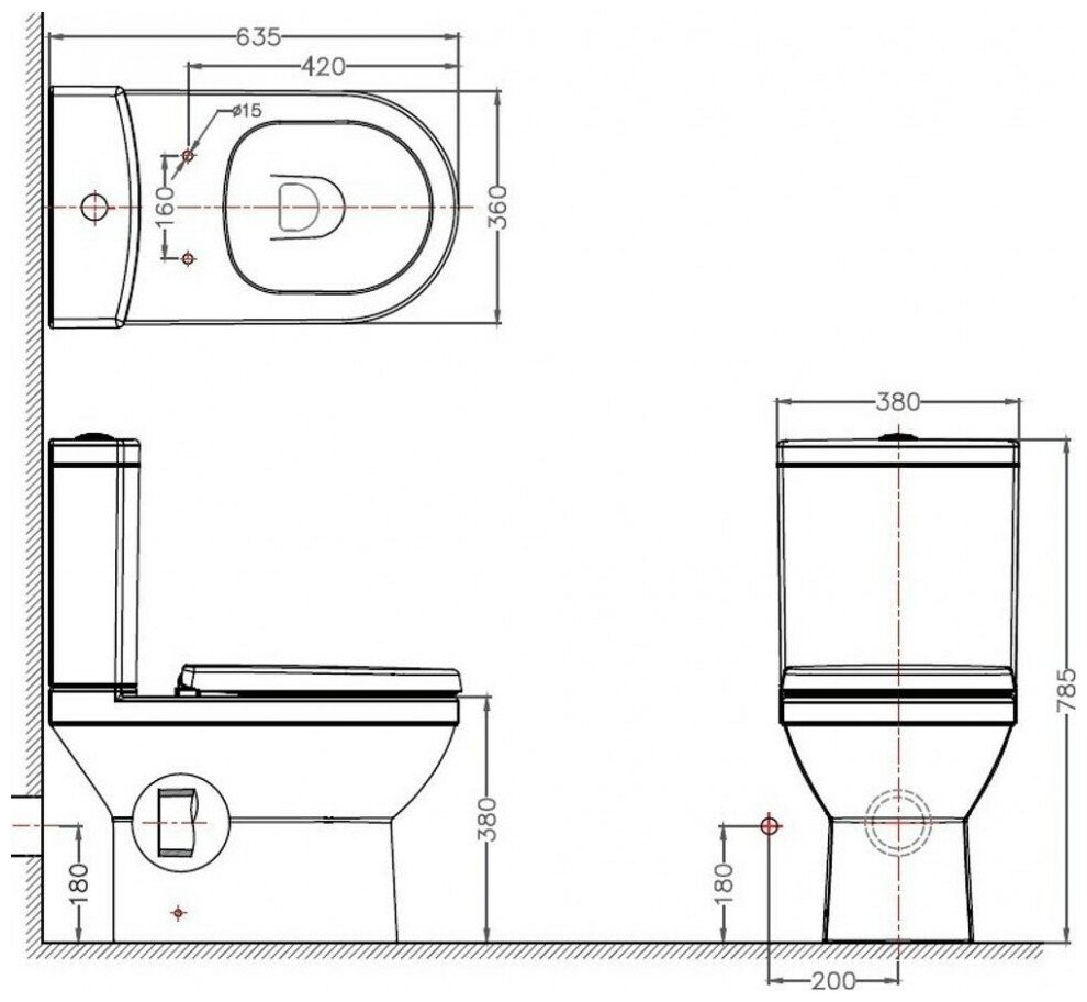 бачок bravat new moon cy01014w-rus - фото №3