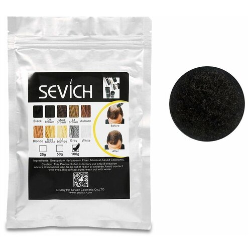 toppik загуститель волос hair building fibers dark brown 27 5 г SEVICH Загуститель волос Hair Building Fibers, рефил, dark brown, 100 г