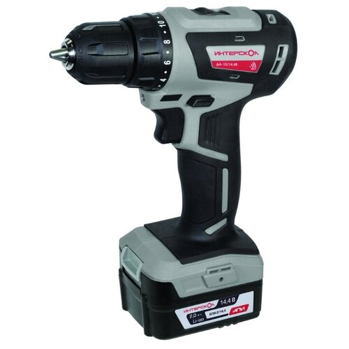 Дрель-шуруповерт аккумуляторная бесщеточная Интерскол ДА-10144В минимакс 144 В Li-ion 2х2 Ач 1385700₽
