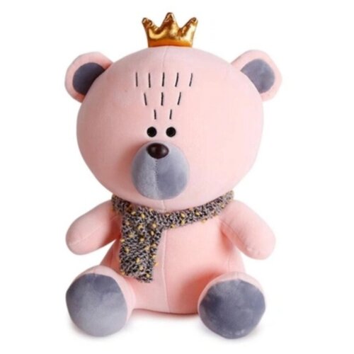 Мягкая игрушка Плюшевый медведь с короной Розовый 45 см