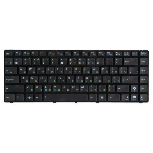 Клавиатура для ноутбука Asus UL30 K42 X42E K42J A42J UL30VT UL80A N43SN K43 N82 U31 U30 U31SD U35 K41 U41JF X44 X44L UL30A черная с рамкой гор Enter ZeepDeep 101300₽