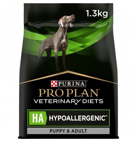 Сухой корм Pro Plan Veterinary Diets HA Hypoallergenic для щенков и взрослых собак при аллергических реакциях, 11кг Purina ProPlan - фото №1