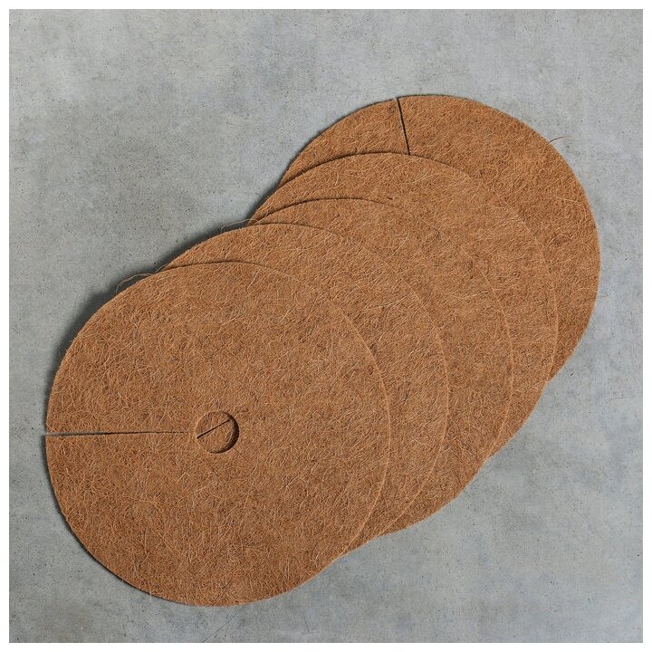 Круг приствольный, d = 0,4 м, из кокосового полотна, набор 5 шт, «Мульчаграм»