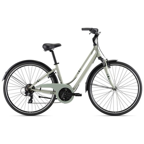 Женский велосипед Giant Flourish FS 3, год 2022, цвет Серебристый, ростовка 16