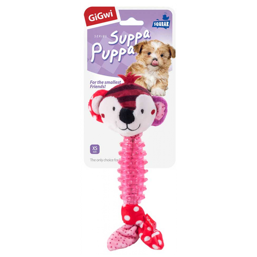 Игрушка для щенков GIGWI Suppa Puppa Обезьяна с пищалкой (15 см)