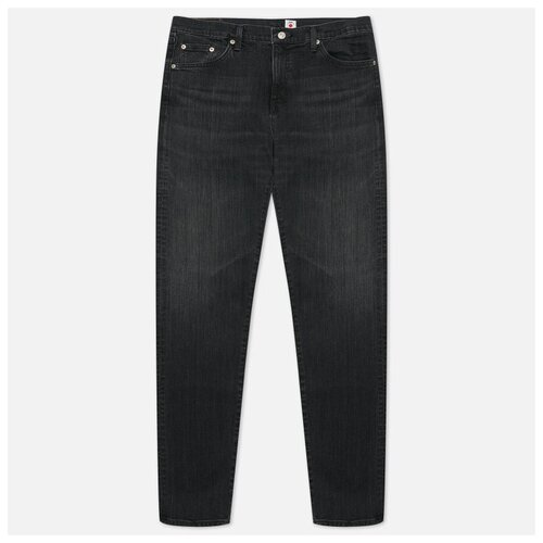 Мужские джинсы Edwin Slim Tapered Kaihara Black x Black Stretch Denim 12.5 Oz чёрный, Размер 36/34