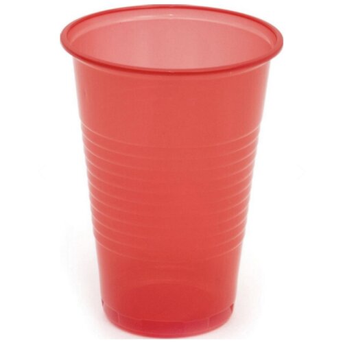 Стакан одноразовый, красный 200 мл, 100 шт