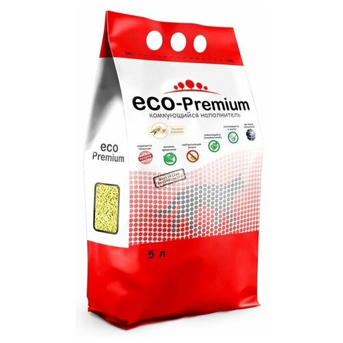 Наполнитель для кошачьего туалета Eco-Premium комкующийся с ароматом ромашки, 5 л