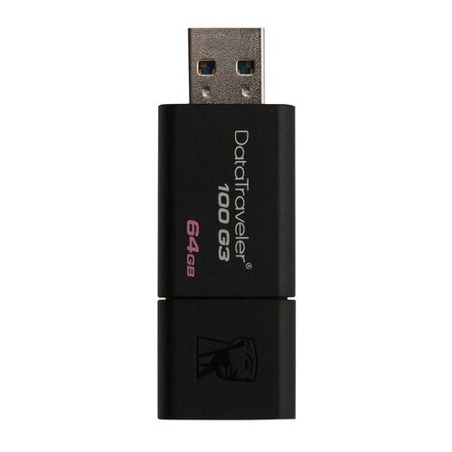 Флеш-диск 64 GB, комплект 30 шт KINGSTON DataTraveler 100 G3, USB 3.0, черный, DT100G3/64GB