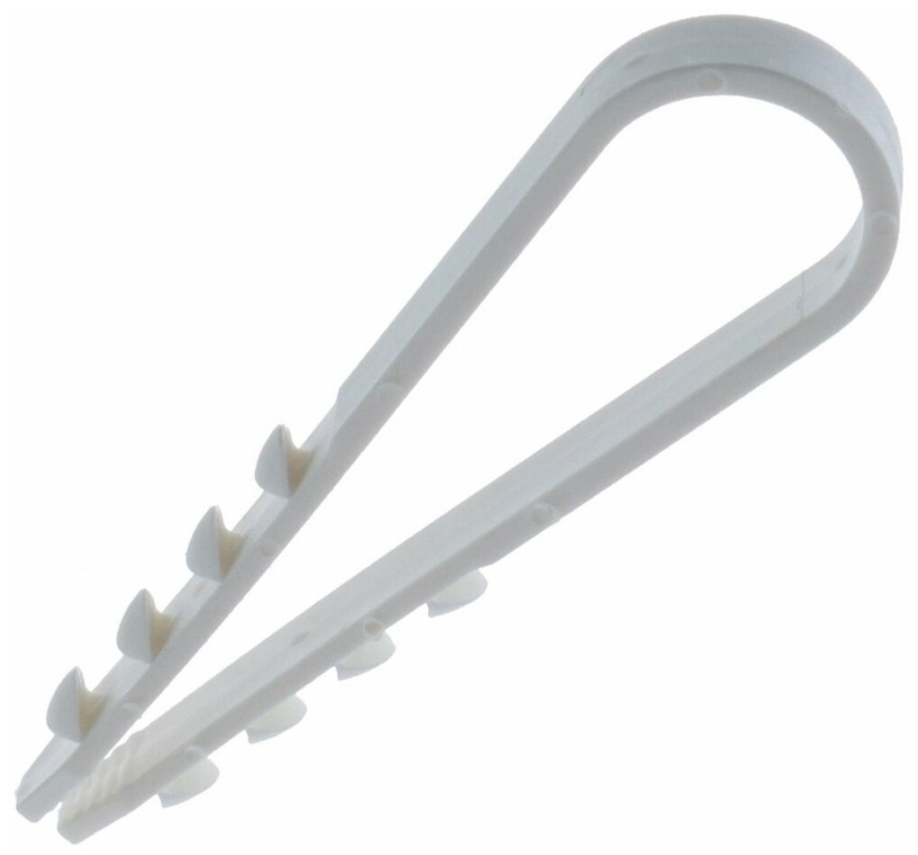 Дюбель-хомут для круглого кабеля 11-18 мм белый (50 шт в пласт. конт.) STARFIX (SMP2-12283-50)