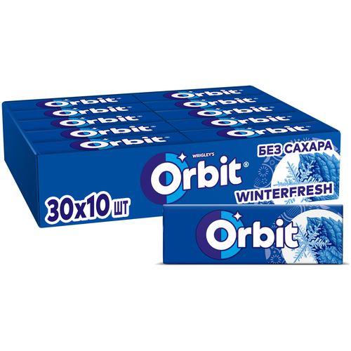 Жевательная резинка Orbit Winterfresh без сахара, по 13.6 г, 30 шт. в уп.