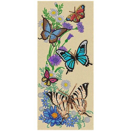 Алмазная мозаика Веселые бабочки, 22x44см, природа/детский