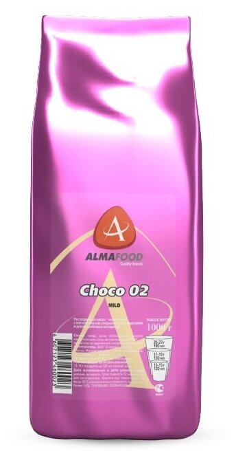 Какао ALMAFOOD напиток растворимый Choco 02 Mild, 1кг