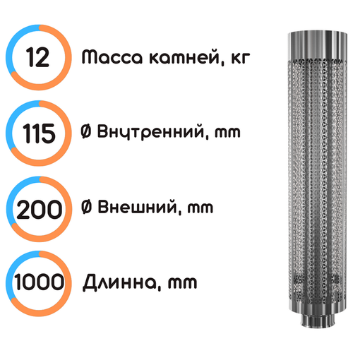 Сэндвич-сетка D115/200, длина 1000 мм, профи / Теплодар