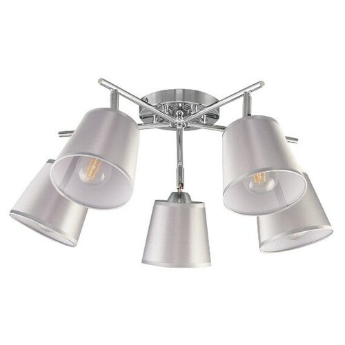 Светильник потолочный Freya FR5145CL-05CH, 5 ламп, 15 м², цвет хром/серый