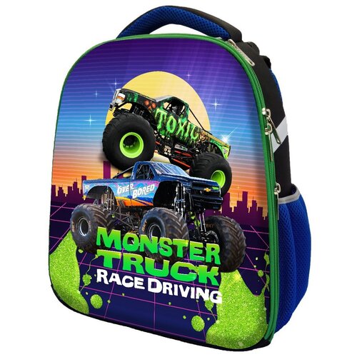 Рюкзак CENTRUM Monster truck, школьный каркасный 37х31,5х17см