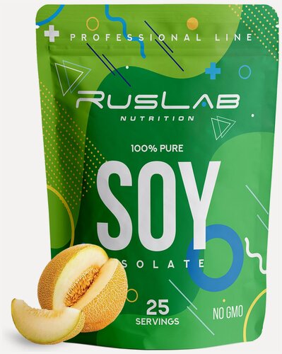 Изображение товара Соевый изолят SOY ISOLATE, протеин для вегетарианцев и веганов (800 гр), вкус спелая дыня