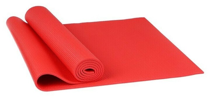 Коврик для йоги 173 x 61 x 0,6 см, цвет красный