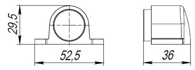 Ограничитель для двери DS PF-52 GR напольный цвет графит (стопор, упор, отбойник)